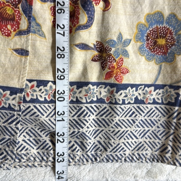 Talbots Cotton Floral Wrap Midi Skirt Size 8 Boho Cottagecore Coastal Chic - Picture 9 of 11